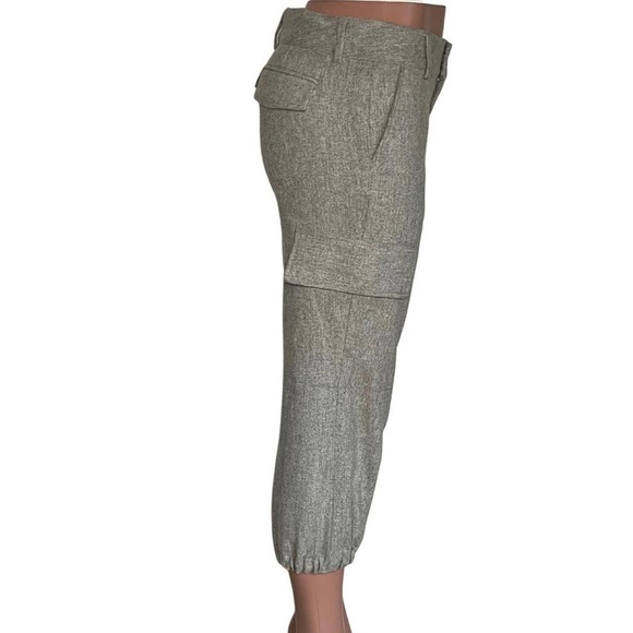 Vintage y2k gray wool cropped cargo pants - Picture 2 of 4